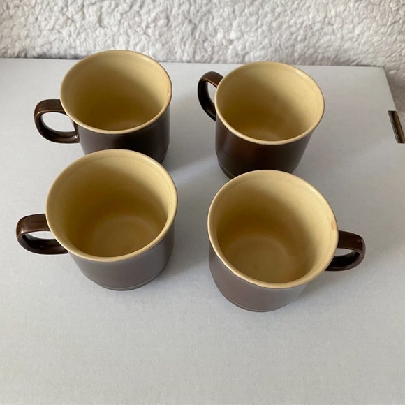 Vintage Retired Stoneware Espresso Mugs Made in Japan Set of 4 - Picture 3 of 6